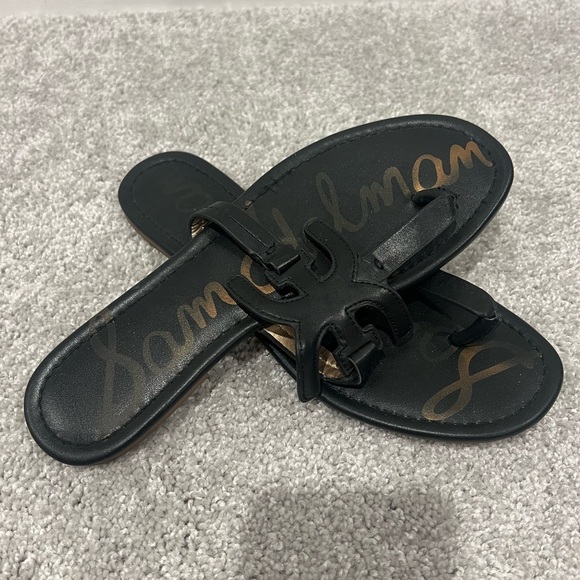 Sam Edelman Black Leather Sandals - Picture 3 of 6